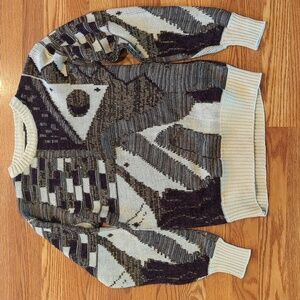 Abstract Patterned Men's Sweater